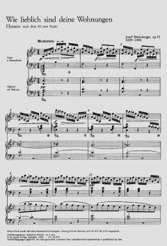 Wie lieblich sind deine Wohnungen op. 35 (Joseph Gabriel Rheinberger) 