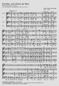 Ich liebe, weil erhöret der Herr (Joseph Gabriel Rheinberger) 