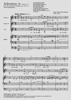 Adoramus te; Ave vivens hostia (Joseph Gabriel Rheinberger) 