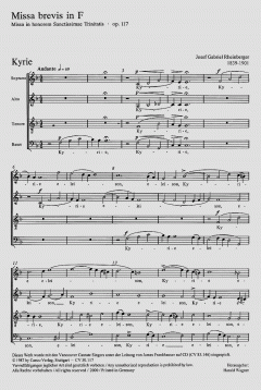 Missa brevis in F-Dur op. 117 (Download) 