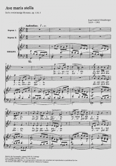 Ave maris stella (Ave, Stern der Meere) 1, 1 (Joseph Gabriel Rheinberger) 