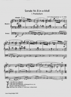 Orgelsonate Nr. 8 in e-Moll op. 132 von Joseph Gabriel Rheinberger im Alle Noten Shop kaufen (Partitur)