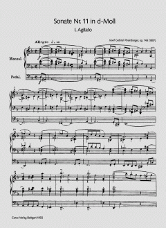 Orgelsonate Nr. 11 in d-Moll op. 148 von Joseph Gabriel Rheinberger im Alle Noten Shop kaufen (Partitur)