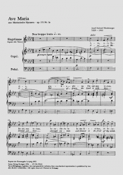 Ave maris stella op. 171 no. 4a von Joseph Gabriel Rheinberger 