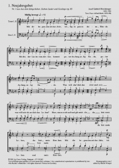 Weltliche Musik für Männerchor a cappella (Joseph Gabriel Rheinberger) 