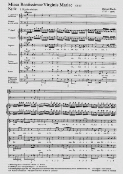 Missa Beatissimae Virginis Mariae MH15 (Johann Michael Haydn) 