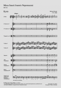 Missa Sancti Joannis Nepomuceni MH182 (Download) 