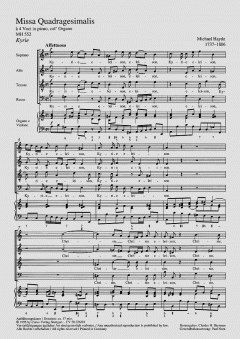 Missa Quadragesimalis MH552 (Johann Michael Haydn) 