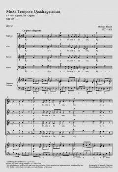 Missa Tempore Quadragesimae MH553 (Johann Michael Haydn) 