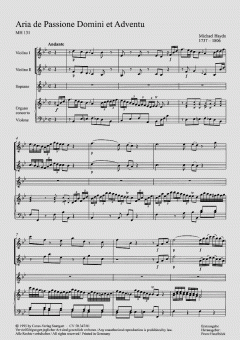 Aria de Passione Domine et Adventu (Johann Michael Haydn) 