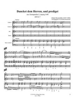 Dancket dem Herren, und prediget von Johann Rosenmüller 