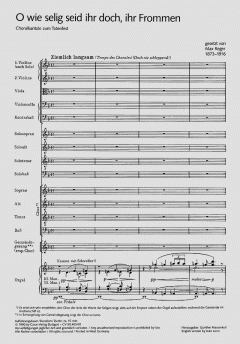O wie selig seid ihr doch, ihr Frommen (Max Reger) 