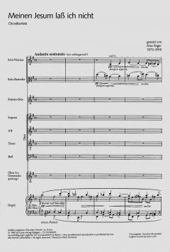 Meinen Jesum lass ich nicht (Max Reger) 