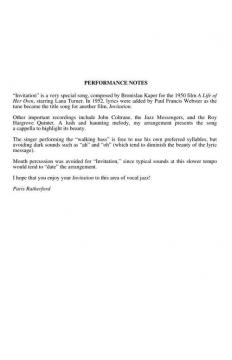 Invitation von Bronislau Kaper 