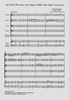 Ist Gott für uns, wer mag uns wider sein (Johann Rosenmüller) 