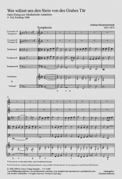 Wer wälzet uns den Stein von des Grabes Tür (Andreas Hammerschmidt) 