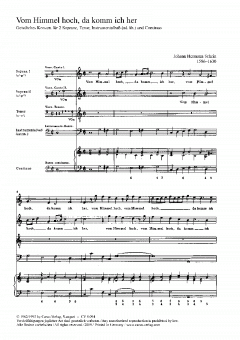 Vom Himmel hoch, da komm ich her von Johann Hermann Schein 