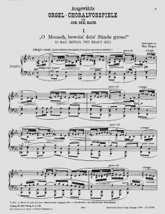 Ausgewählte Choralvorspiele von Johann Sebastian Bach 