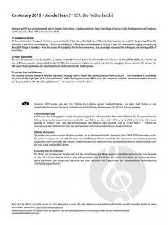 Centenary 2019 von Jan de Haan 