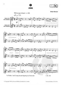 Easy Jazzy Duets für 2 Sopranblockflöten (Brian Bonsor) 