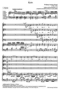 Missa in c (Levin-Fassung) KV 427 von Wolfgang Amadeus Mozart (Download) 