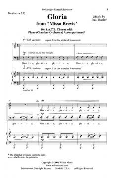 Gloria (from Missa Brevis) von Paul Basler 