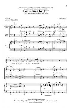 Come, Sing for Joy! von Jeffrey Cobb 