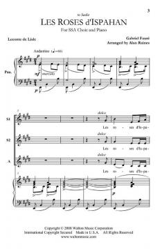 Les Roses d'Ispahan von Gabriel Fauré 
