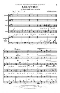 Exsultate Justi von Thomas Juneau 