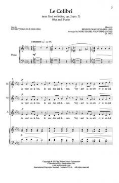 Le Colibri von Ernest Chausson 