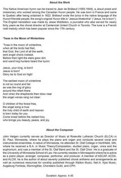 Twas In The Moon Of Wintertime 