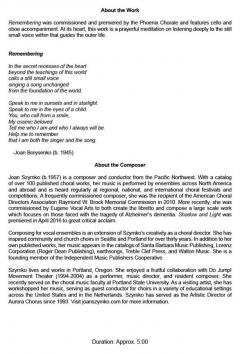 Remembering von Joan Szymko 