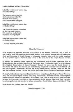 Let All The World In Every Corner Sing von George Herbert 