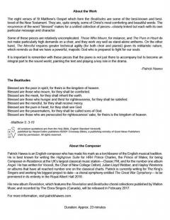 Beatitudes von Patrick Hawes 