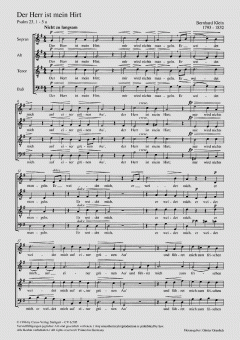 Der Herr ist mein Hirt (Bernhard Klein) 