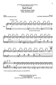 Sail Fast! von Sidney Lanier 