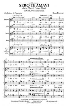 Sero te Amavi von Kurt Knecht 
