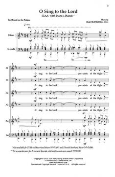 O Sing to the Lord von Dan Davison 