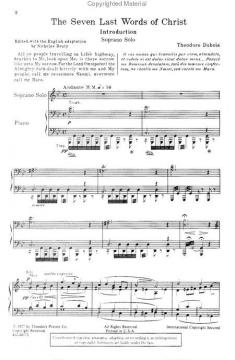 The 7 Last Words Of Christ von Theodore Dubois 