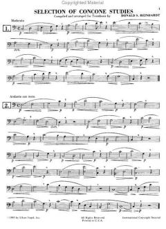 Donal S. Reinhardt's Selection Of Concone Studies von Guiseppe Concone 