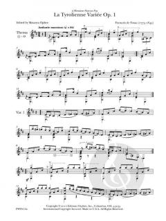 La Tyrolienne Variee Op.1 op. 1 von Fossa, François deOphee, Matanya 