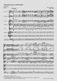Auguste jam coelestium D488 (Franz Schubert) 