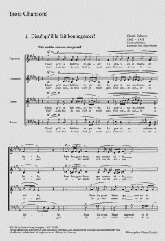 Trois Chansons für Alt-Solo und gemischten Chor a cappella (Claude Debussy) 