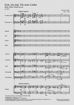 Gott, ich sing' Dir neue Lieder op. 99 (Antonín Dvorák) 