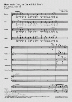 Herr, mein Gott, zu Dir will ich flehn (Antonín Dvorák) 