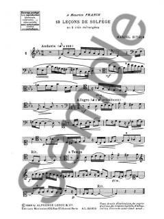 13 Lecons de Solfege en 5 Cles Melanges von Marcel Bitsch 