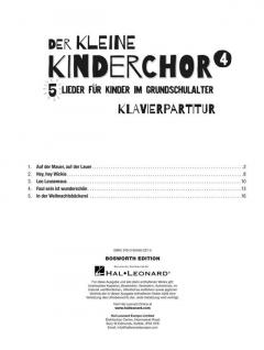 Der kleine Kinderchor 4 - Klavierpartitur 
