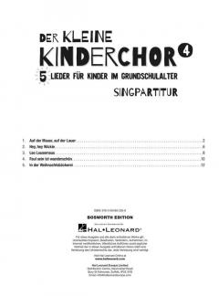 Der kleine Kinderchor 4 - Singpartitur 