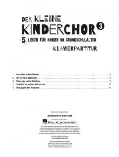 Der kleine Kinderchor 3 - Klavierpartitur 