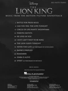 The Lion King (Big Note Piano) von Tim Rice 